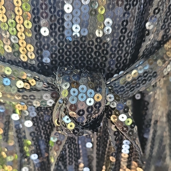 Micheal Kors sz 10 bkack sequin jumpsuit - Picture 3 of 14